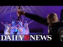 Preview image for the video "Brooklyn Ballet’s ‘Nutcracker’ fuses dance and technology for a Christmas classic".